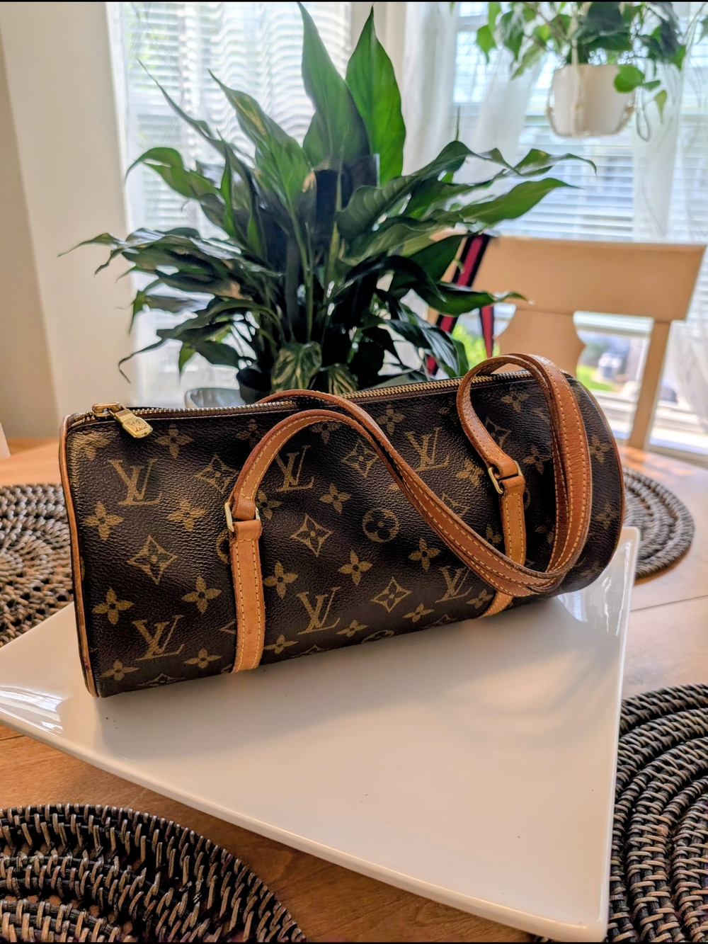 💯 Authentic Louis Vuitton Monogram Papillon 26 Shoulder Bag - Brown/Tan - Picture 2 of 9